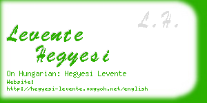 levente hegyesi business card